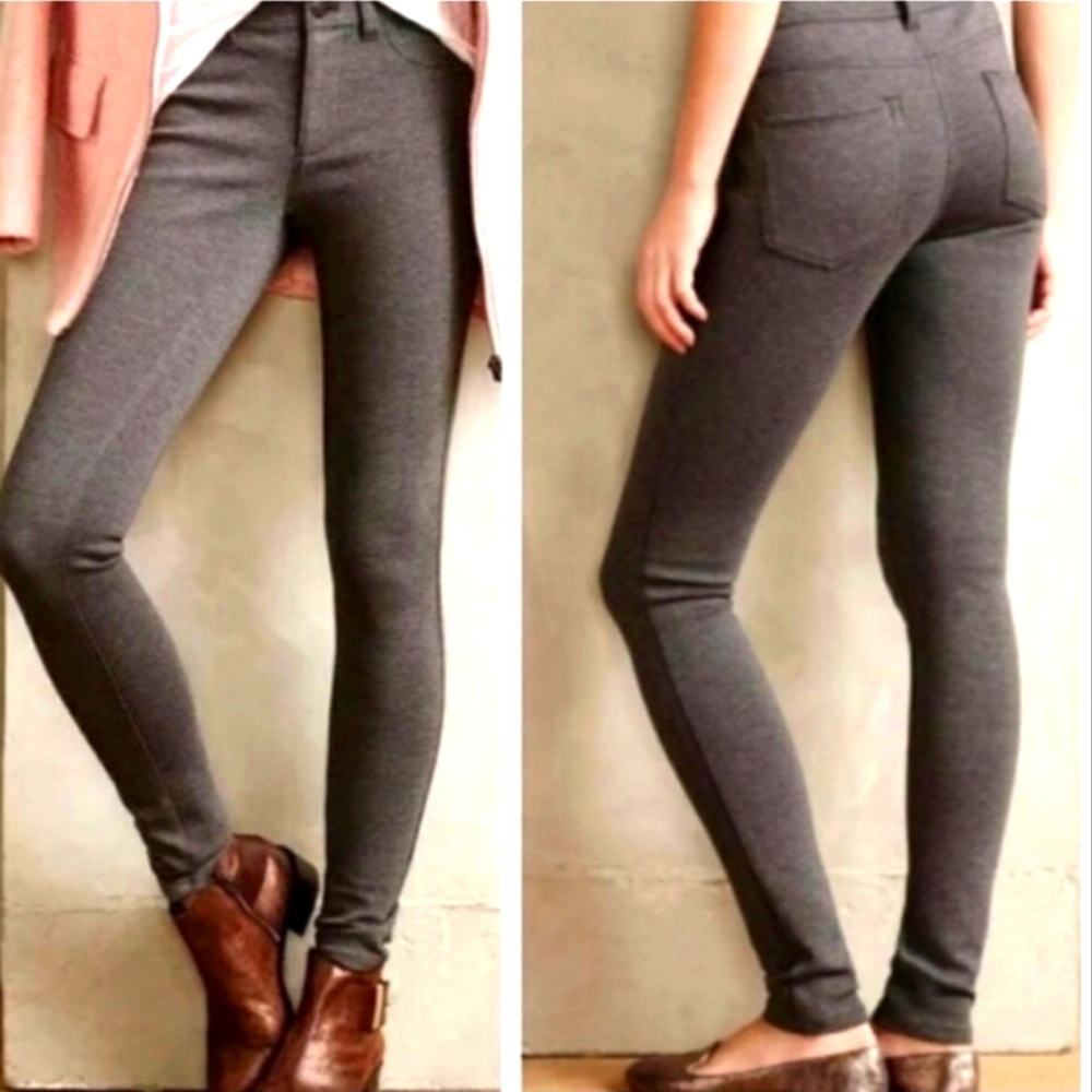 Anthropologie Pilcro and the Letterpress Serif Fit Pant, Color Gray Size 28